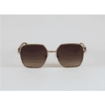 Balmain – 5611 – Golden Brown – Rectangle – Metal – Sunglasses