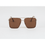 May Bach – 28606 – Golden Brown Gradient – Metal – Double Bridge – Rectangle – Sunglasses