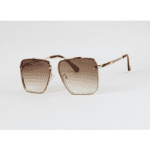 May Bach – 28606 – Golden Brown Gradient – Metal – Double Bridge – Rectangle – Sunglasses