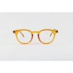 Moscot – 3906 – Orange Translucent – Acetate – Round – Eyeglasses