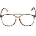 2 OPTICS STYLE-TRANSLUCENT-BROWN-ACETATE-ROUND-WOMEN-EYEGLASSES