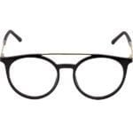 30 OPTICS STYLE-BLACK-ACETATE-ROUND-MEN-EYEGLASSES