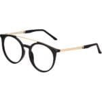 30 OPTICS STYLE-BLACK-ACETATE-ROUND-MEN-EYEGLASSES