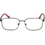 32 OPTICS STYLE-BLACK-METAL-RECTANGLE-MEN-EYEGLASSES