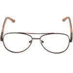 34 OPTICS STYLE -BROWN-METAL-AVIATOR-MEN-EYEGLASSES