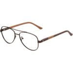 34 OPTICS STYLE -BROWN-METAL-AVIATOR-MEN-EYEGLASSES