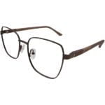 35 OPTICS STYLE -BROWN-METAL-SQUARE-MEN-EYEGLASSES