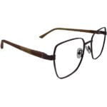 35 OPTICS STYLE -BROWN-METAL-SQUARE-MEN-EYEGLASSES