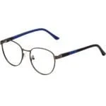 37 OPTICS STYLE -GREY-METAL-ROUND-MEN-EYEGLASSES