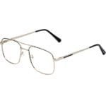 38 OPTICS STYLE-SILVER-METAL-AVIATOR-MEN-EYEGLASSES