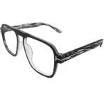 54 OPTICS STYLE-BLACK-TRANSPARENT-ACETATE-SQUARE-MEN-EYEGLASSES