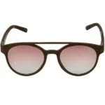  6 OPTICS STYLE-BROWN-ACETATE-ROUND-MEN-SUNGLASSES