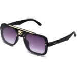 CARTIER-BLACK-ACETATE-HEXAGONAL-MEN-SUNGLASSES